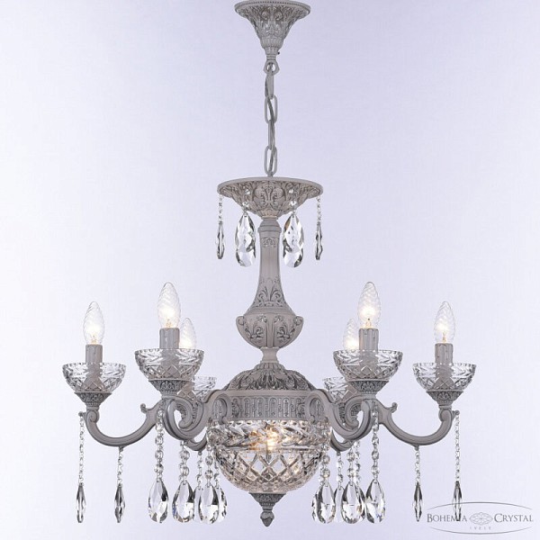 Подвесная люстра Bohemia Ivele Crystal AL7801 белый арт. AL78101P/6/175 A WMN P Clear/M-1F