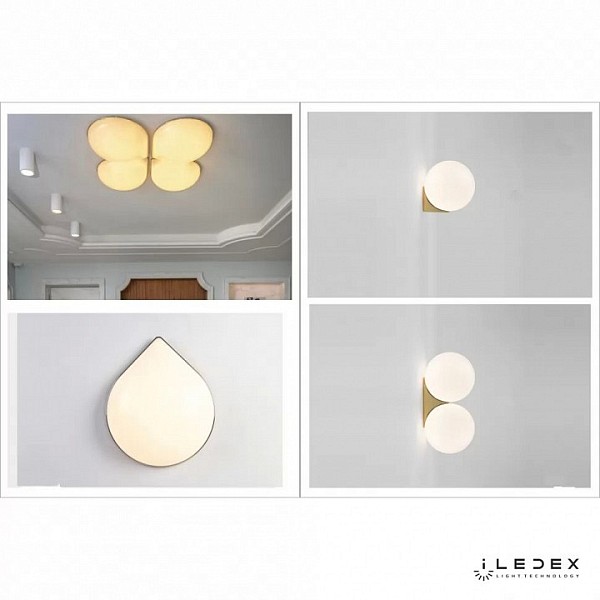 Накладной светильник iLedex Omega золото арт. 6008W-18W-3000K WH-GL