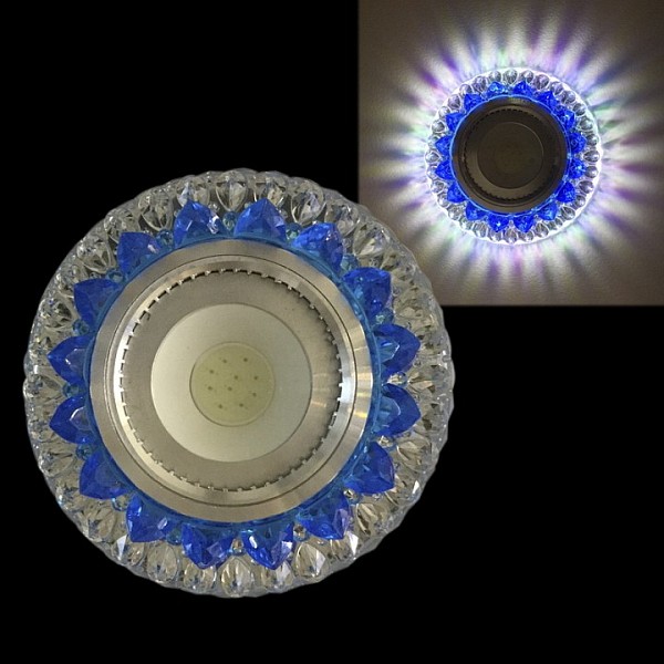 Встраиваемый светильник Reluce  синий арт. 42205-9.0-001PL MR16+LED3W CL/LBL+MIX