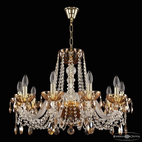 Подвесная люстра Bohemia Ivele Crystal 5402 золото арт. 5402/10/240 G Amber/M-1H K721