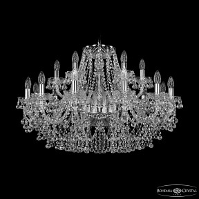 Подвесная люстра Bohemia Ivele Crystal 1409 никель арт. 1409/12+6/300 Ni