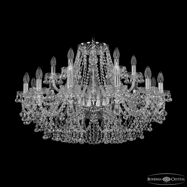 Подвесная люстра Bohemia Ivele Crystal 1409 никель арт. 1409/12+6/300 Ni