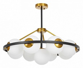 Люстра на штанге LUMINA DECO Donzano бронза арт. LDP 8034-9 BK+WT