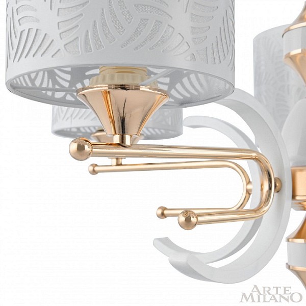 Подвесная люстра Arte Milano Florentia-2097 белый арт. 302097/6 Wh/Gd
