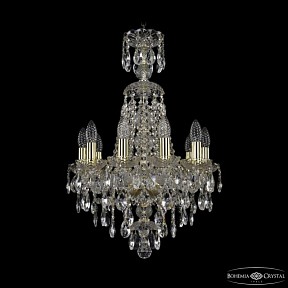 Подвесная люстра Bohemia Ivele Crystal 1415 золото арт. 1415/10/141/XL-66 G