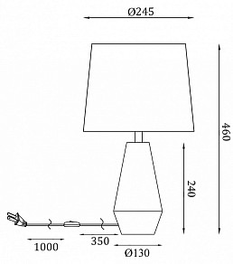 Настольная лампа декоративная Maytoni Calvin Table белый арт. Z181-TL-01-W