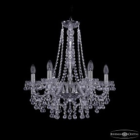 Подвесная люстра Bohemia Ivele Crystal 1409 никель арт. 1409/6/195/h-63 Ni
