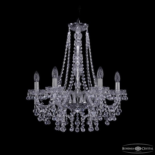 Подвесная люстра Bohemia Ivele Crystal 1409 никель арт. 1409/6/195/h-63 Ni