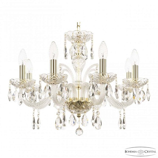 Подвесная люстра Bohemia Ivele Crystal 118 золото арт. 118/8/195 G