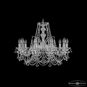 Подвесная люстра Bohemia Ivele Crystal 1411 никель арт. 1411/10/240 Ni Balls
