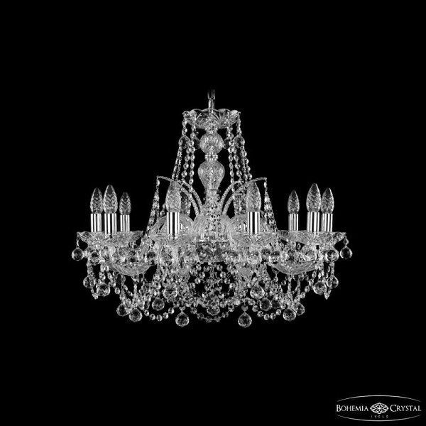 Подвесная люстра Bohemia Ivele Crystal 1411 никель арт. 1411/10/240 Ni Balls