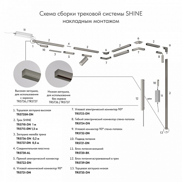 Заглушка Denkirs SHINE BASE  арт. TR5735H-DN