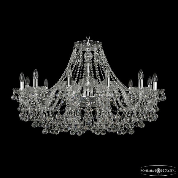 Подвесная люстра Bohemia Ivele Crystal 1409 никель арт. 1409/12/360 Ni