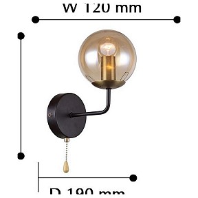 Бра F-promo Modestus коричневый арт. 2344-1W