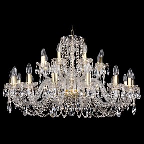 Подвесная люстра Bohemia Ivele Crystal 1402 золото арт. 1402/16+8/360/G