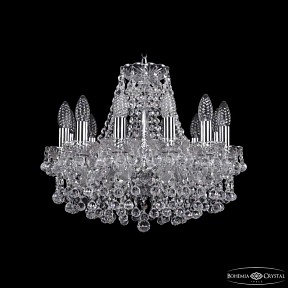 Подвесная люстра Bohemia Ivele Crystal 1409 никель арт. 1409/12/141 Ni