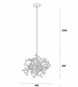 Подвесная люстра Imperiumloft Tezani Argent хром арт. 40.2058
