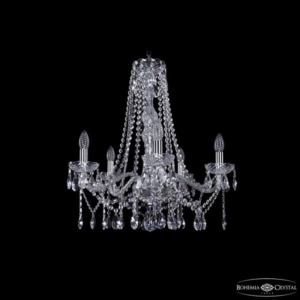 Подвесная люстра Bohemia Ivele Crystal 1413 никель арт. 1413/5/200/h-60 Ni