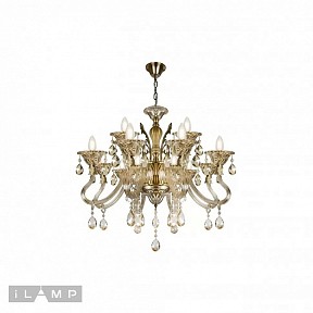 Подвесная люстра iLamp Asia бронза арт. 61082-8+4 BR
