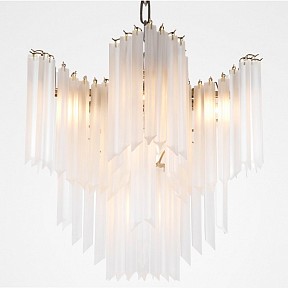 Подвесная люстра Imperiumloft Chandelier Pulsar White Glass золото арт. 40.2107