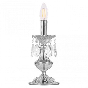 Настольная лампа декоративная Bohemia Ivele Crystal AL77 никель арт. AL77200L/1-25 NW