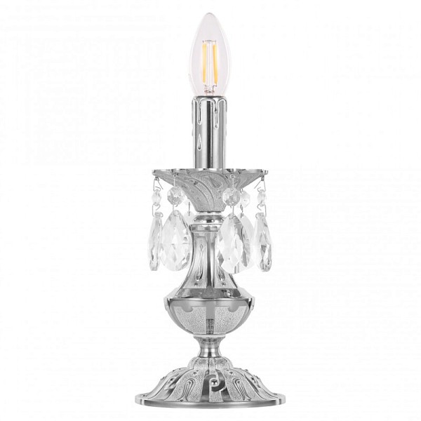 Настольная лампа декоративная Bohemia Ivele Crystal AL77 никель арт. AL77200L/1-25 NW