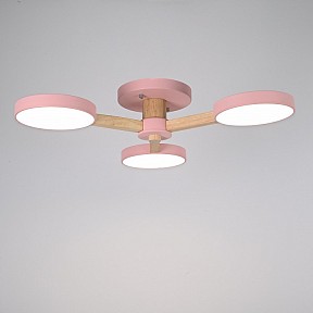 Люстра на штанге Imperiumloft TURNA Pink дерево арт. TURNA01