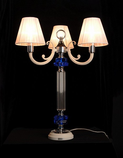 Настольная лампа декоративная Manne Manne хром арт. TL.7810-3 BLUE