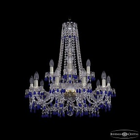 Подвесная люстра Bohemia Ivele Crystal 1410 золото арт. 1410/10+5/240/h-75 G V3001