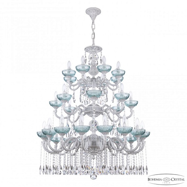 Подвесная люстра Bohemia Ivele Crystal AL7801 белый арт. AL78101/16+8+8/300/3d A WMN P Birusa/M-1G