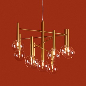 Люстра на штанге Freya Luce золото арт. FR5584CL-L45G