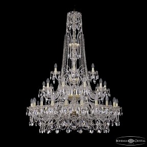 Подвесная люстра Bohemia Ivele Crystal 1411 золото арт. 1411/20+10+5/400/XL-155/3d G