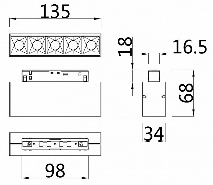 Накладной светильник Maytoni Points белый арт. TR014-2-10W4K-W