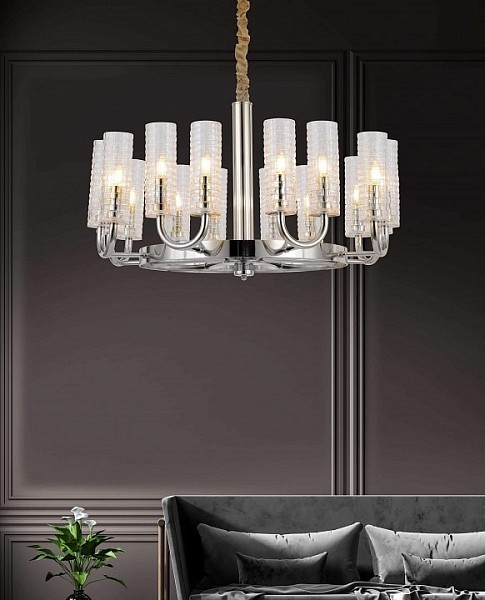 Подвесная люстра LUMINA DECO Donatti хром арт. LDP 8011-16 CHR