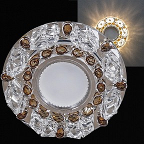 Встраиваемый светильник Reluce  хром арт. 22093-9.0-001PL MR16+LED3W CL+GR