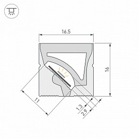 Профиль Arlight WPH-FLEX белый арт. 059874