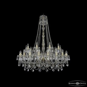 Подвесная люстра Bohemia Ivele Crystal 1411 золото арт. 1411/20+10/400/h-130 G