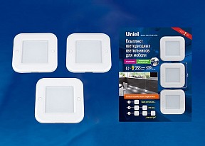 Встраиваемый светильник Uniel Silver белый арт. ULM-F41-6W/4200K/DIM SENSOR IP20 WHITE