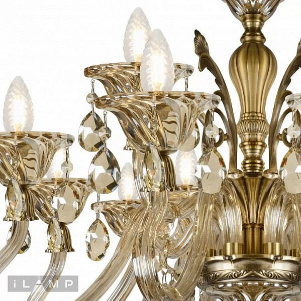 Подвесная люстра iLamp Asia бронза арт. 61082-8+4 BR
