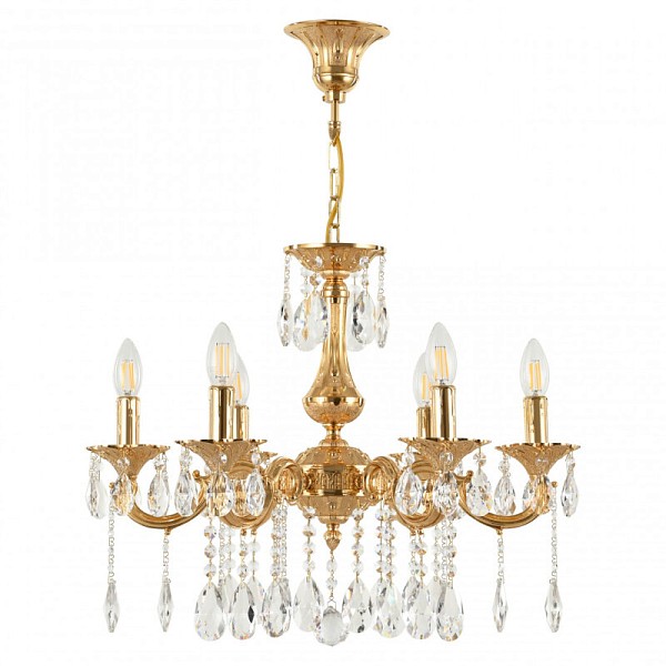 Подвесная люстра Bohemia Ivele Crystal AL77 золото арт. AL77101/6/175 A G