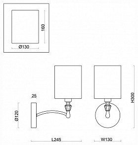 Бра Freya Riverside бронза арт. FR1007WL-01BS