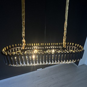 Подвесной светильник Imperiumloft Empire Black Rectangular Chandelier Crystal золото арт. 40.2893