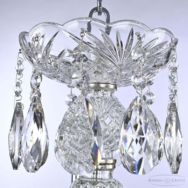 Подвесная люстра Bohemia Ivele Crystal 117 никель арт. 117/10+5/240 Ni