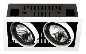 Встраиваемый светильник Ambrella Light T белый арт. T812 BK/CH 2*12W 4200K