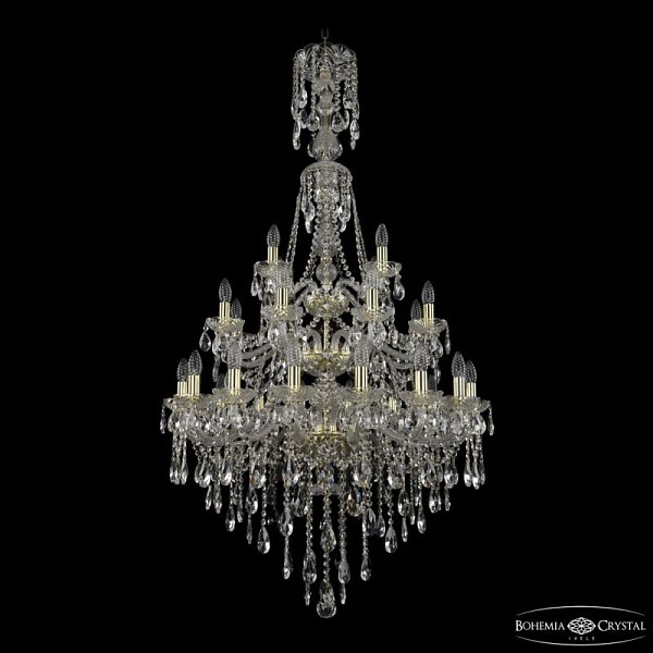 Подвесная люстра Bohemia Ivele Crystal 1415 золото арт. 1415/16+8+4/300/XL-155/3d G
