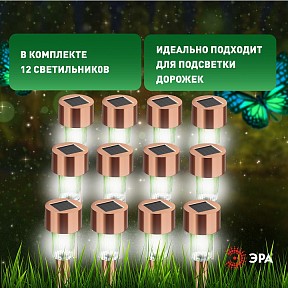 Наземный светильник Эра  коричневый арт. SL-SS30-CPR-M