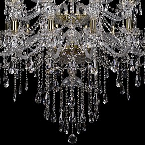 Подвесная люстра Bohemia Ivele Crystal 1415 золото арт. 1415/16+8+4/400/XL-185/2d/G