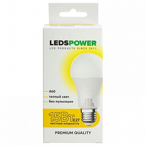 Лампа светодиодная LEDS POWER A60  арт. 006642