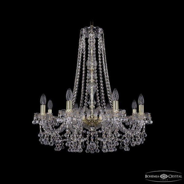 Подвесная люстра Bohemia Ivele Crystal 1409 золото арт. 1409/8/240/h-75 G