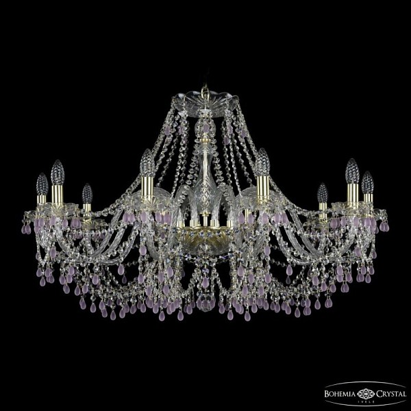Подвесная люстра Bohemia Ivele Crystal 1410 золото арт. 1410/10/360 G V7010
